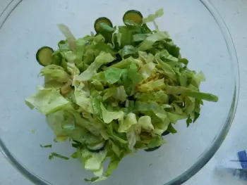 Salade verdure et petite omelette