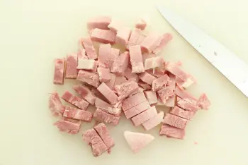 Salade croquante de riz au jambon : Étape 1