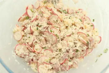 Salade croquante de riz au jambon : Étape 9