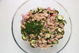 Salade de courgettes croquantes et champignons : Photo de l'étape 5
