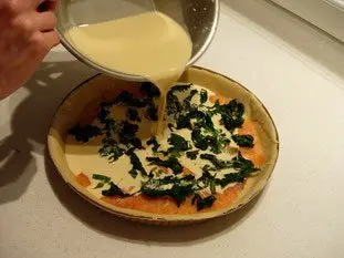 Quiche saumon-épinards : Photo de l'étape 5