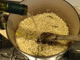 Risotto aux petit-pois "Mantecare" : etape 25