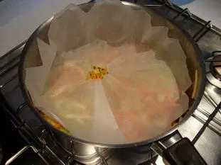 Pétales de poisson, julienne de légumes et beurre blanc : Photo de l'étape 10