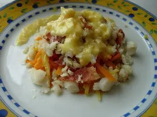 Pétales de poisson, julienne de légumes et beurre blanc : Photo de l'étape 17
