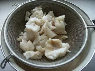 Pétales de poisson, julienne de légumes et beurre blanc : Photo de l'étape 3