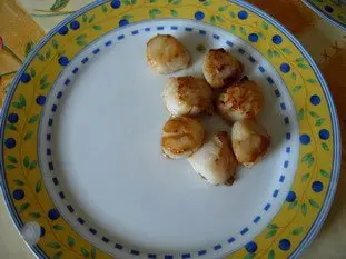 Saint-Jacques à la fondue de poireaux : Photo de l'étape 4