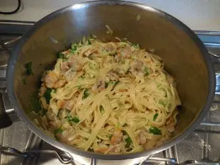 Tagliatelles aux coques : Photo de l'étape 8