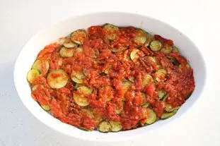 Filet de lieu en gratin de légumes et riz : Photo de l'étape 10