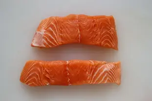 Filet de saumon meunière : Photo de l'étape 1