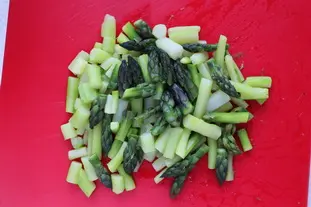 Émincé de veau aux champignons et asperges vertes : Photo de l'étape 4