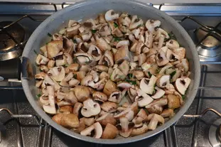 Émincé de veau aux champignons et asperges vertes : Photo de l'étape 6
