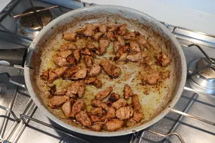 Émincé de veau aux champignons et asperges vertes : Photo de l'étape 9