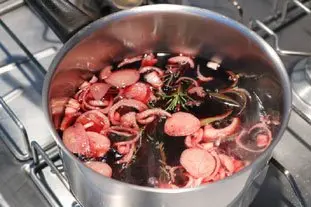Viande braisée au vin rouge réduit