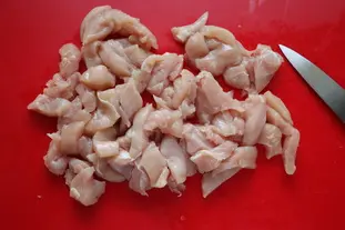 Sauté de poulet et champignons au curcuma : Photo de l'étape 2