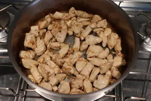 Sauté de poulet et champignons au curcuma : Photo de l'étape 7