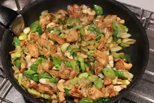 Emincé de poulet sauté aux poireaux : Photo de l'étape 9