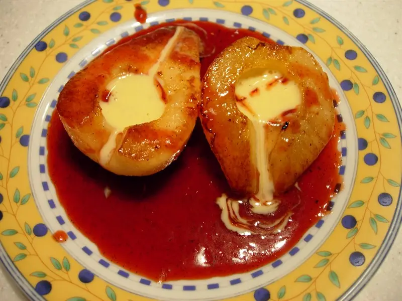 Poires sautées vanille-orange
