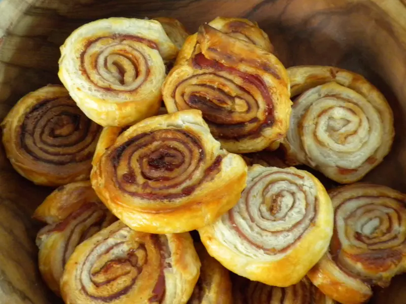 Feuilletés au jambon "En escargot"