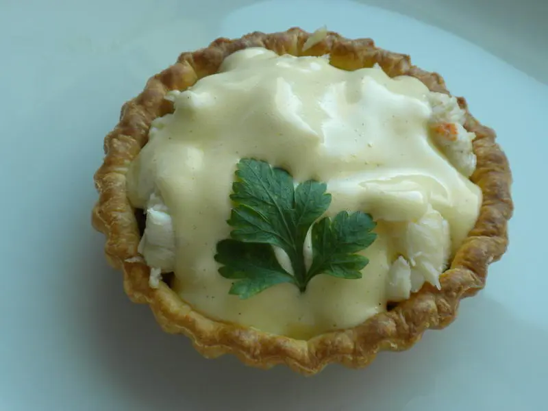 Croustade de langoustines aux poireaux