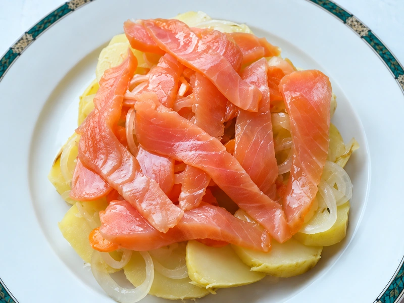 Saumon mariné comme un hareng