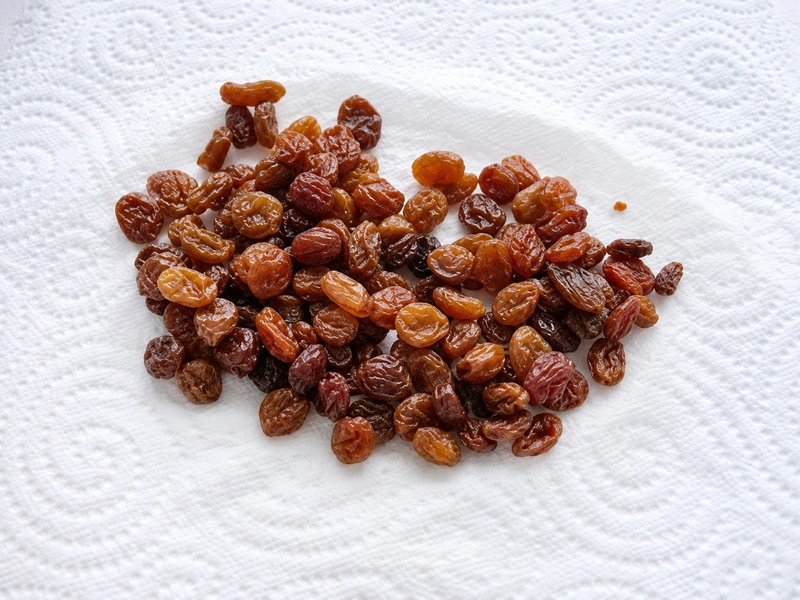 Il ne faut pas ajouter des raisins secs tel quels