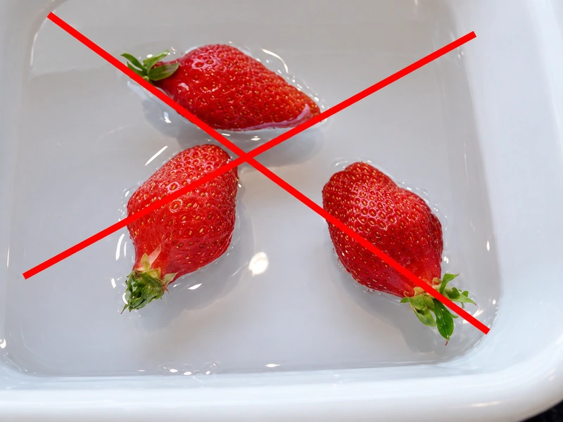 Il ne faut pas faire tremper les fraises dans l'eau