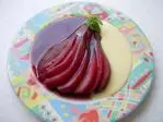 Poires au cassis et vin rouge