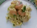 Salade tiède de saint-jacques au chou