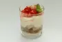 Verrine poires et fraises, crème tiramisu