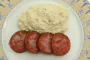 Saucisse de Morteau et purée de chou fleur fumée