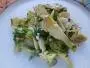 Salade d'artichauts crus, herbes hachées, oignon nouveau, parmesan et sauce huile d'olive-citron.