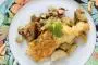 Omelette cassée champignons-artichauts