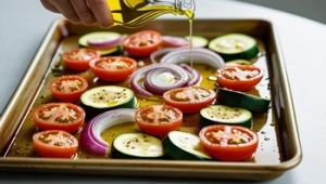 Un filet d'huile d'olive
