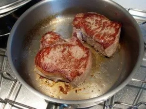 La viande bien cuite