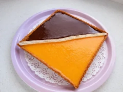Tarte bicolore chocolat-orange